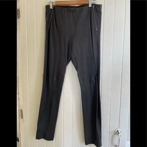 THEORY Lambskin Leather Pants in Deep Navy (Slate Blue)  Size 10